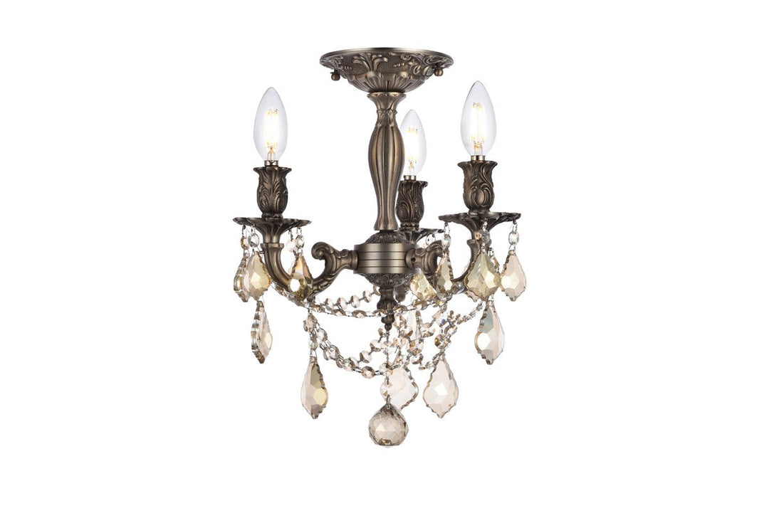 Elegant Lighting Three Light Flush Mount