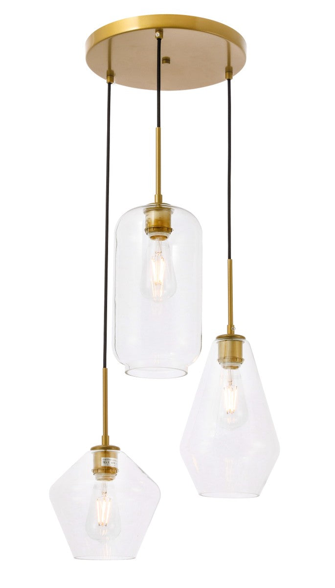 Elegant Lighting Three Light Pendant