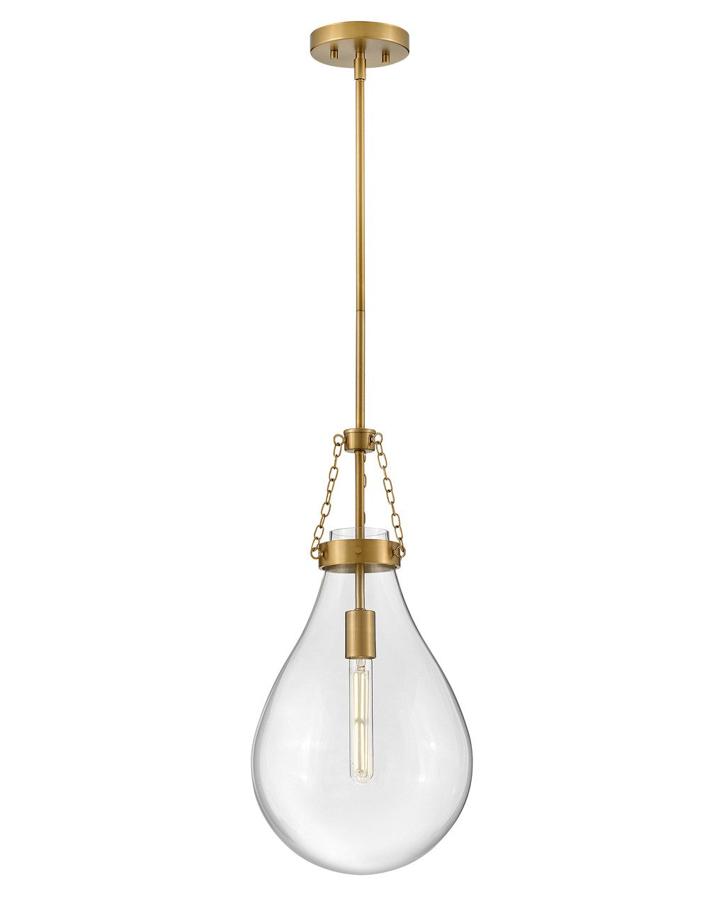 Eloise LED Pendant in Lacquered Brass