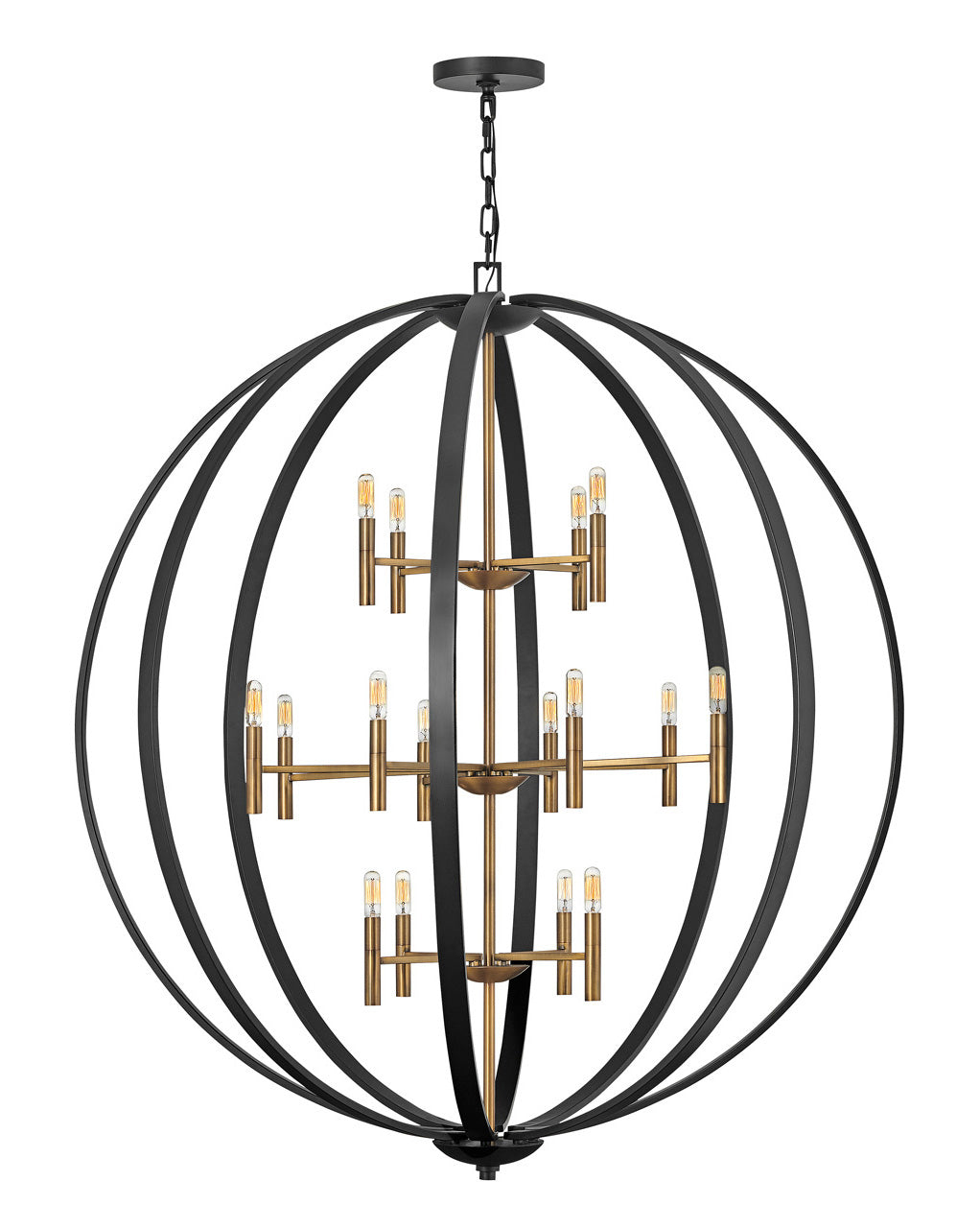 Euclid LED Chandelier in Spanish Bronze