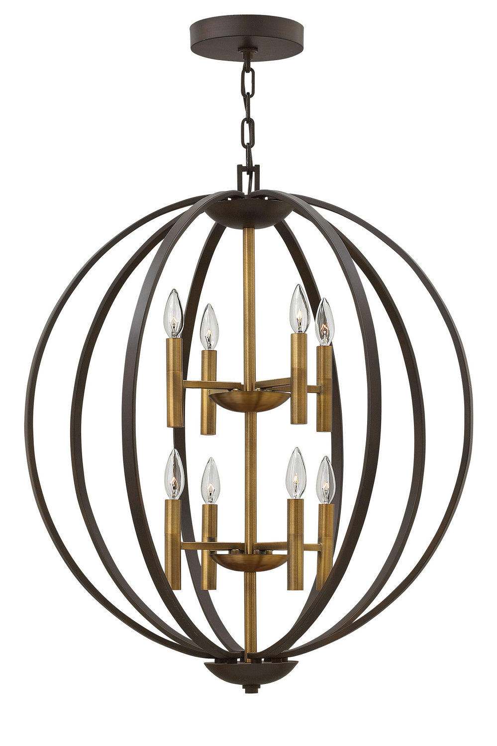 Euclid LED Foyer Pendant in Spanish Bronze