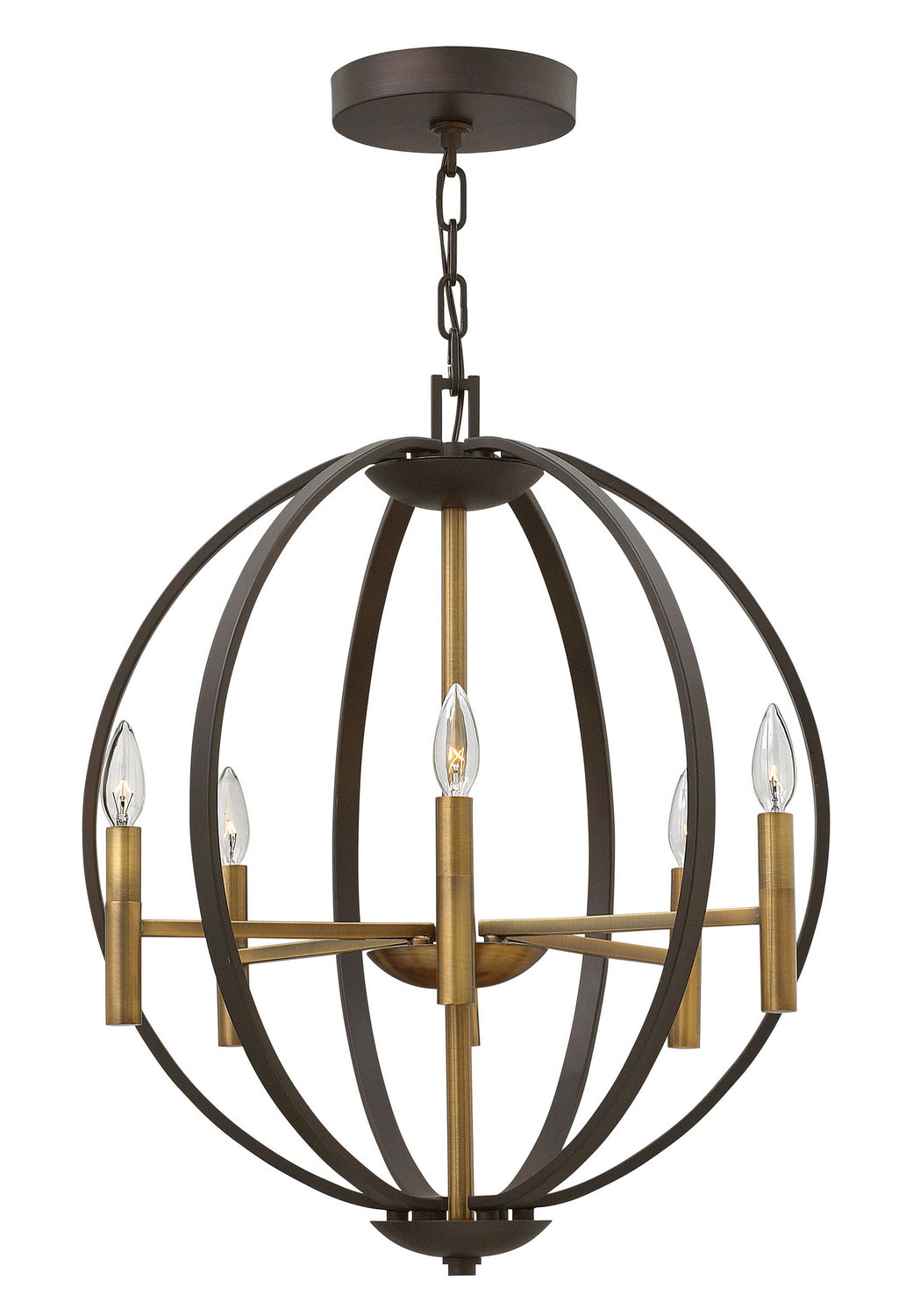Euclid LED Foyer Pendant in Spanish Bronze