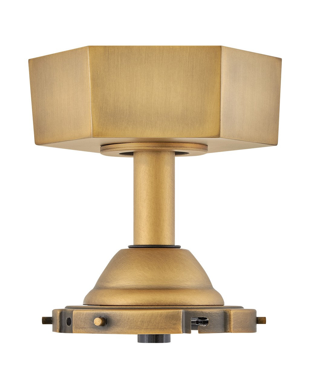 Facet Downrod Kit in Heritage Brass