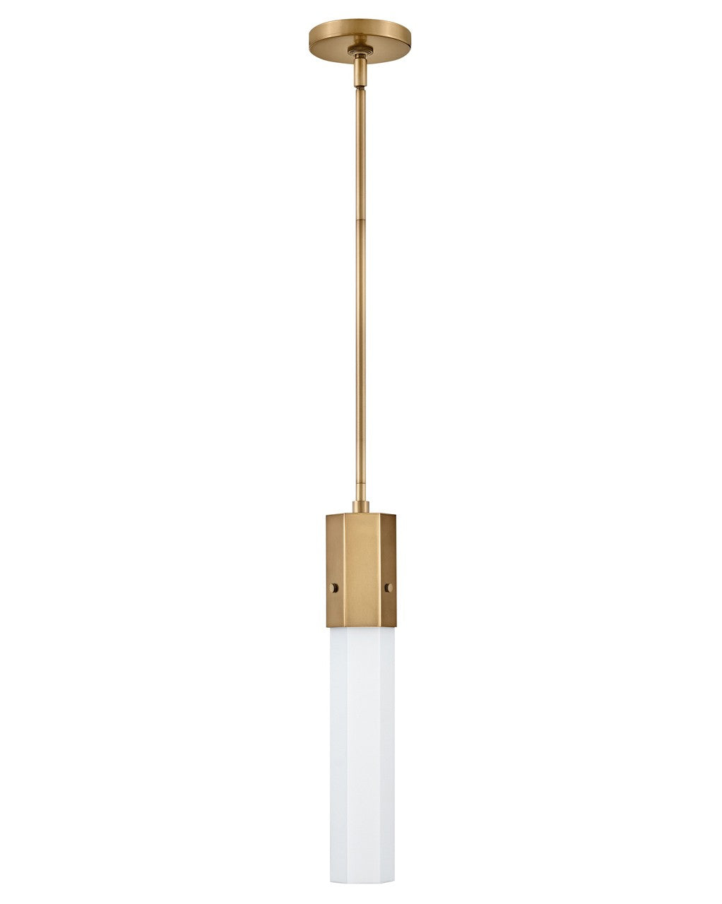 Facet LED Pendant in Heritage Brass