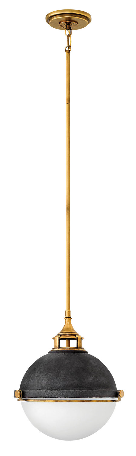 Fletcher LED Pendant in Aged Zinc