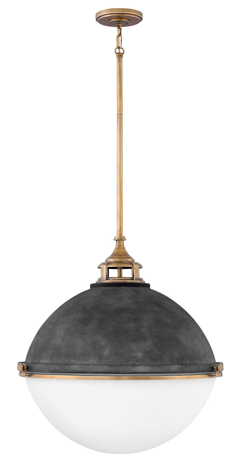 Fletcher LED Pendant in Aged Zinc