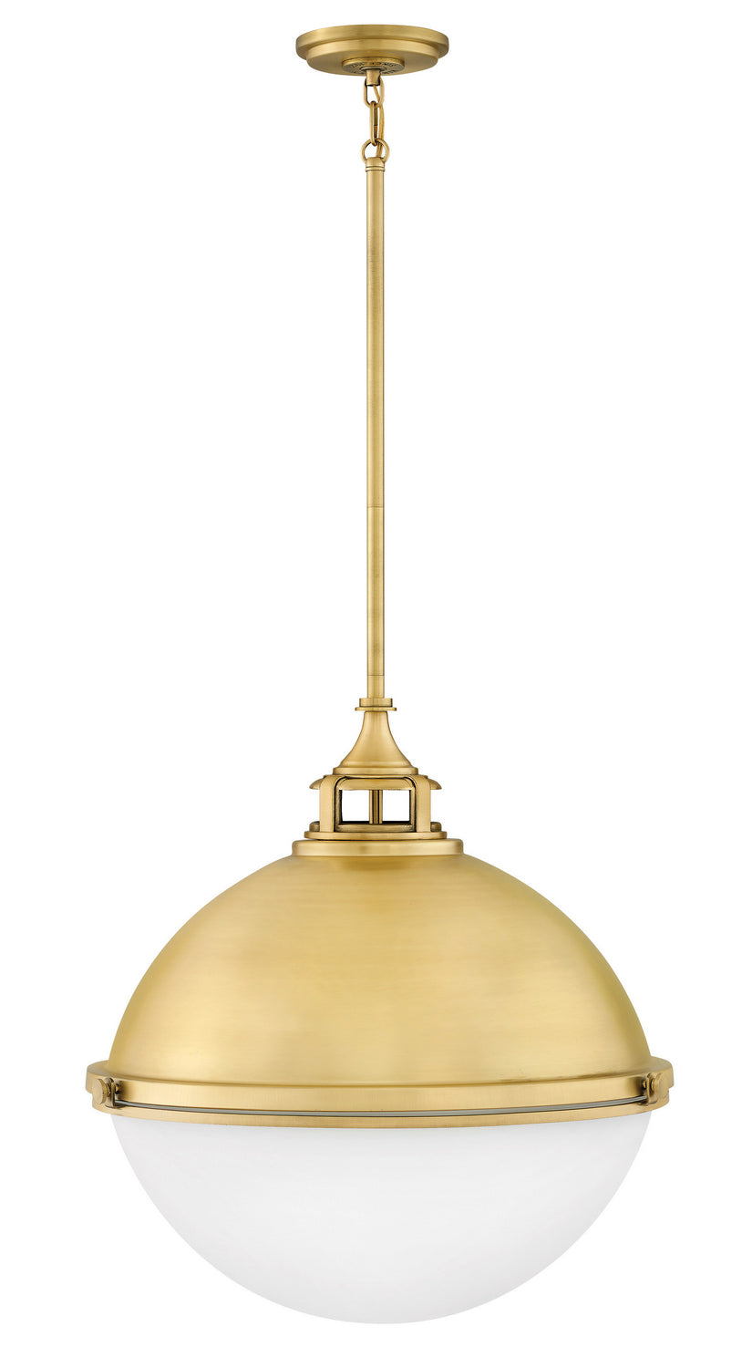 Fletcher LED Pendant in Satin Brass