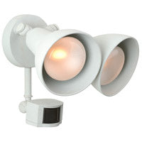 Flood Two Light Covered Flood w/Motion Sensor in Textured White