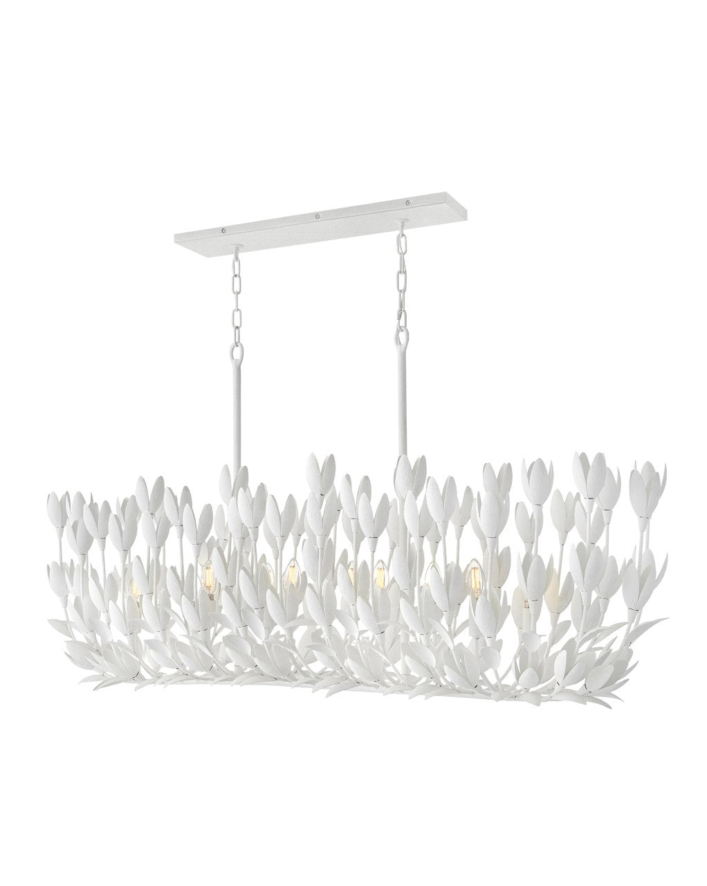 Flora LED Linear Pendant in Textured Plaster