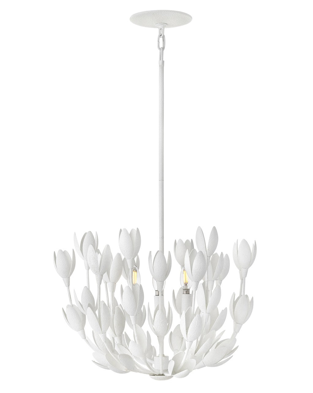 Flora LED Pendant in Textured Plaster