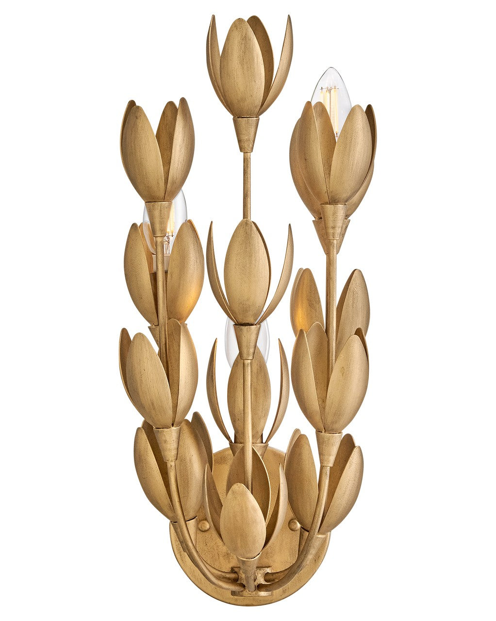 Flora LED Wall Sconce in Burnished Gold