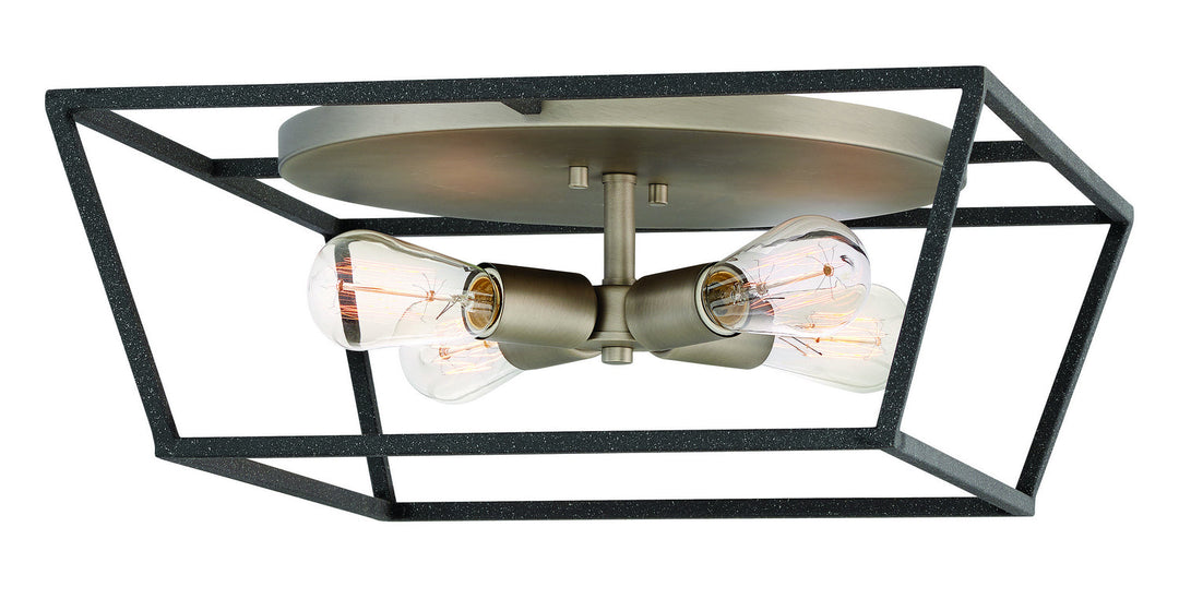 Fulton LED Flush Mount in Aged Zinc