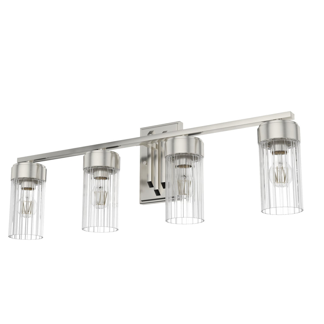 Gatz Four Light Vanity in Brushed Nickel