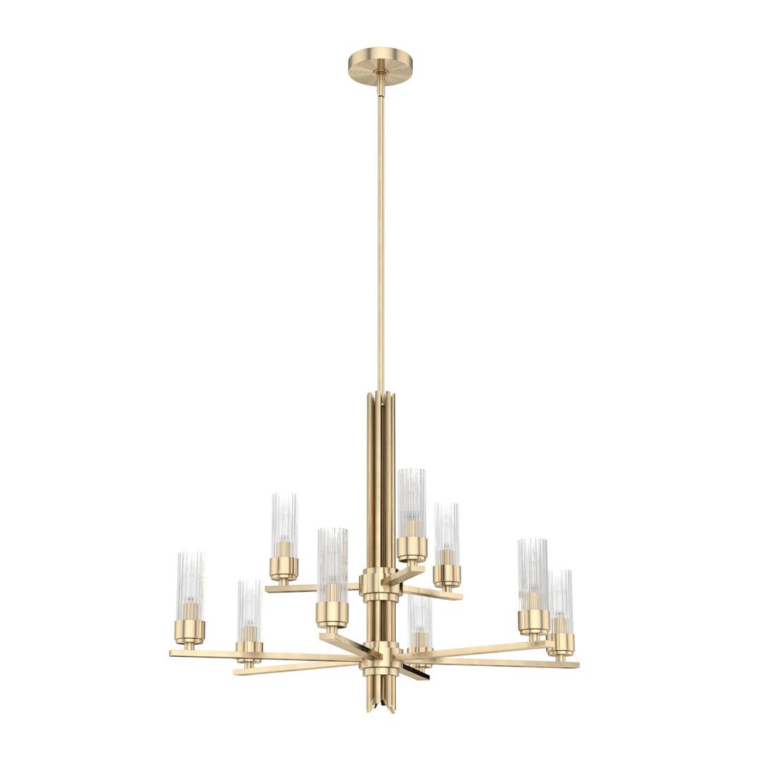 Gatz Nine Light Chandelier in Alturas Gold