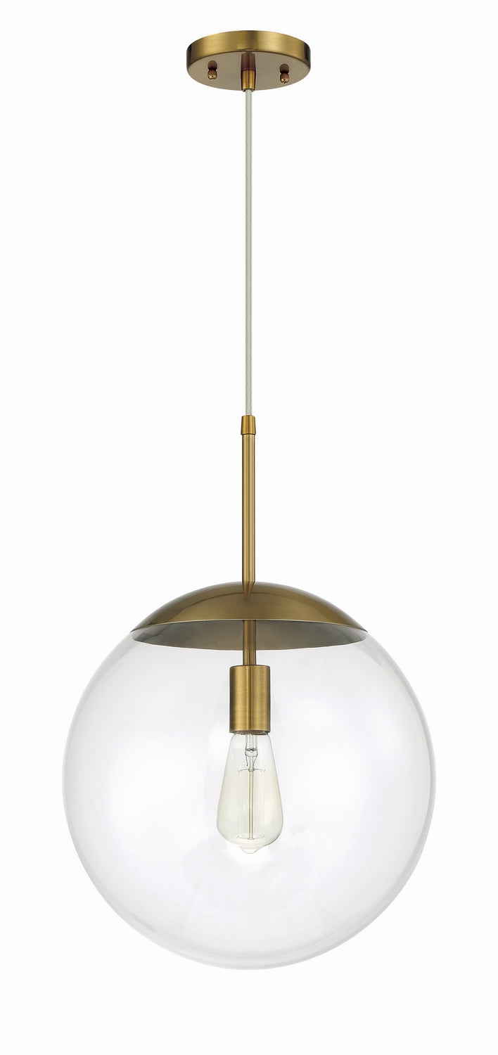 Gaze One Light Pendant in Satin Brass