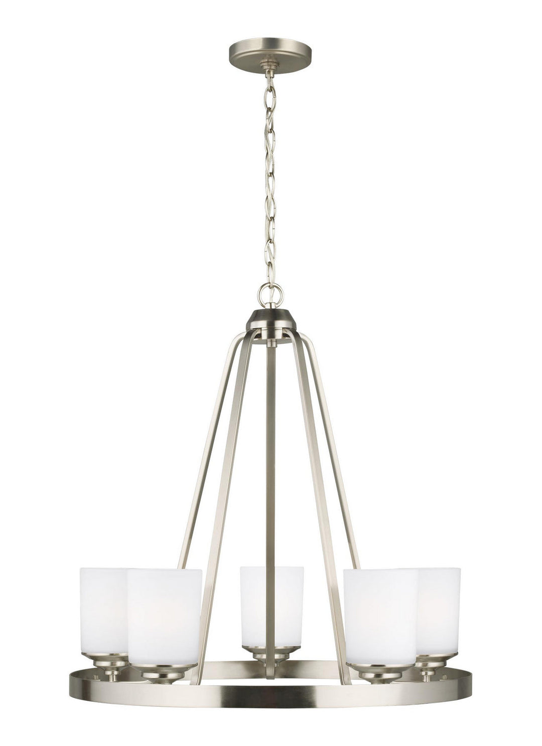 Generation Lighting. Five Light Chandelier