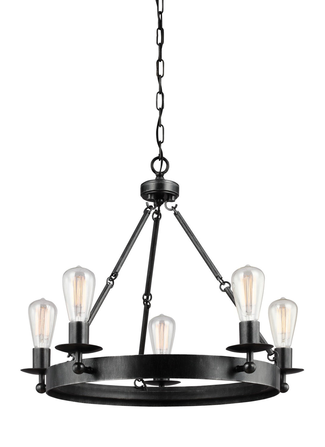 Generation Lighting. Five Light Chandelier