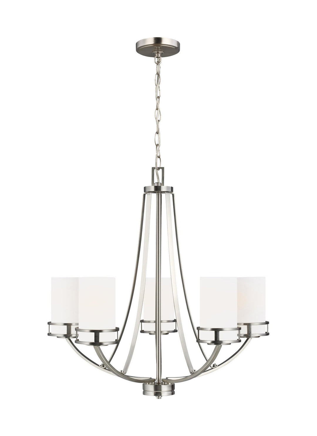 Generation Lighting. Five Light Chandelier