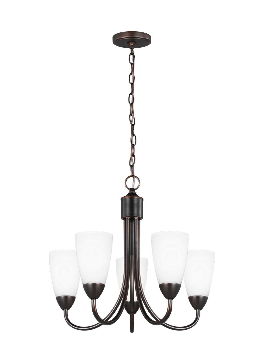 Generation Lighting. Five Light Chandelier