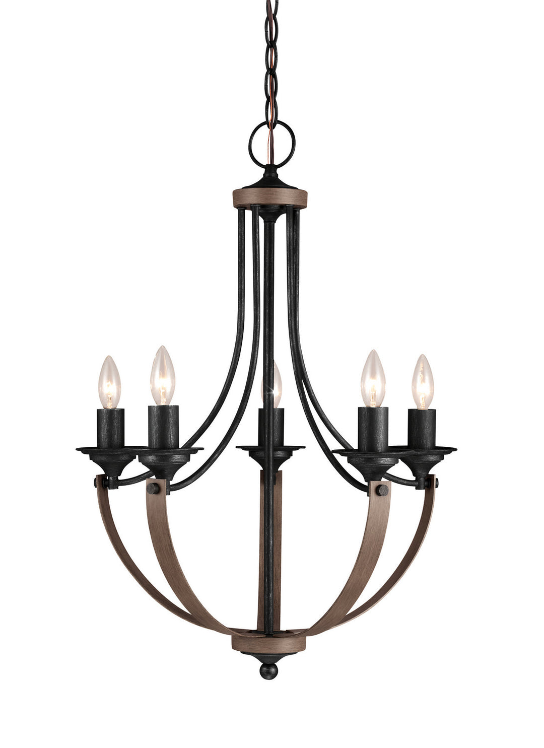 Generation Lighting. Five Light Chandelier
