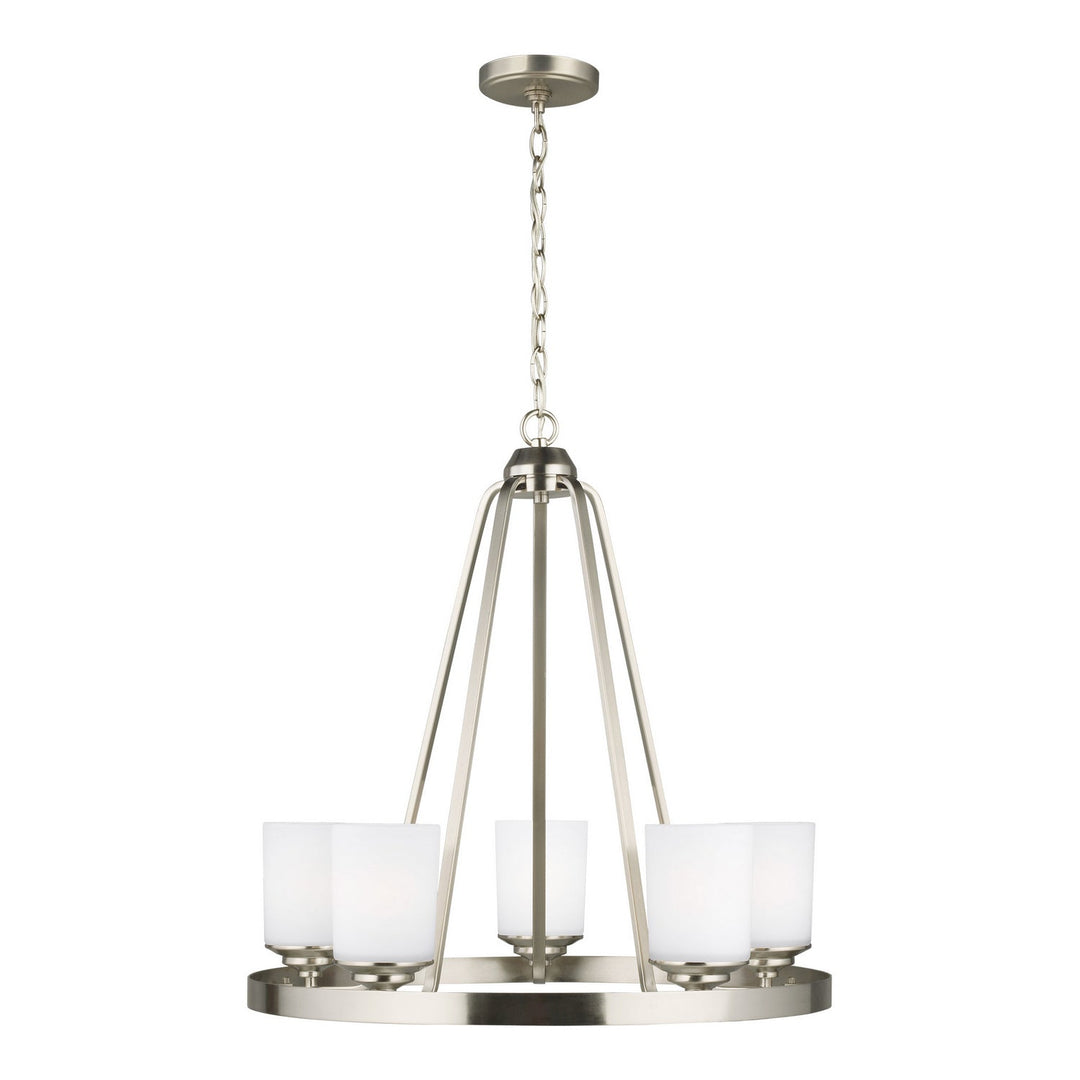 Generation Lighting. Five Light Chandelier