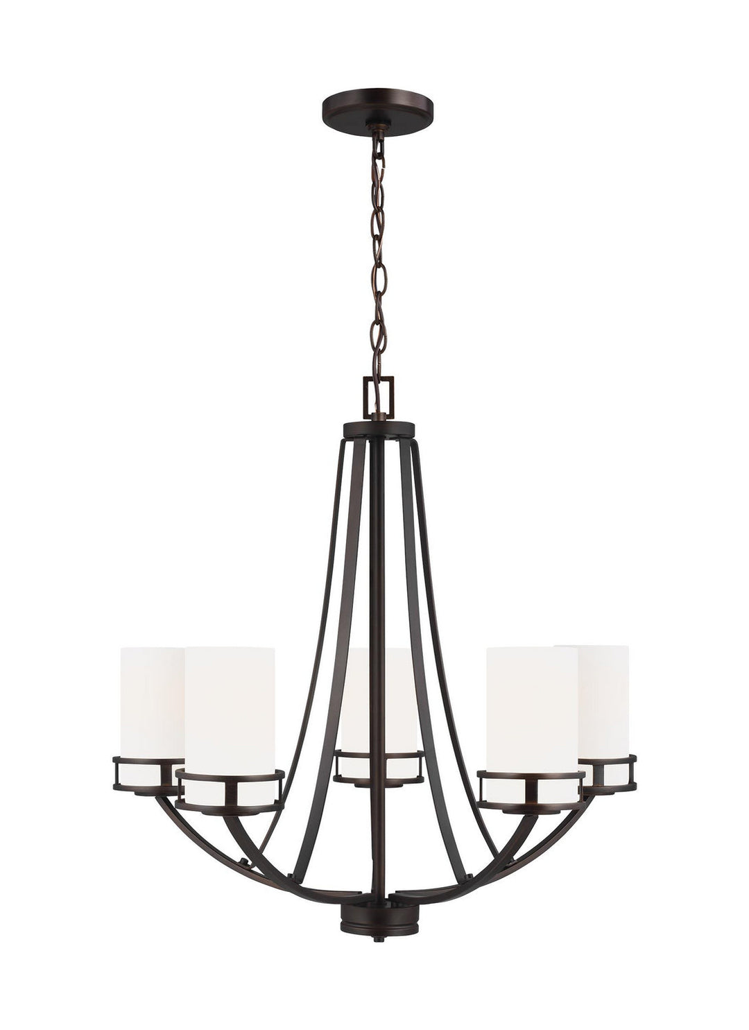 Generation Lighting. Five Light Chandelier