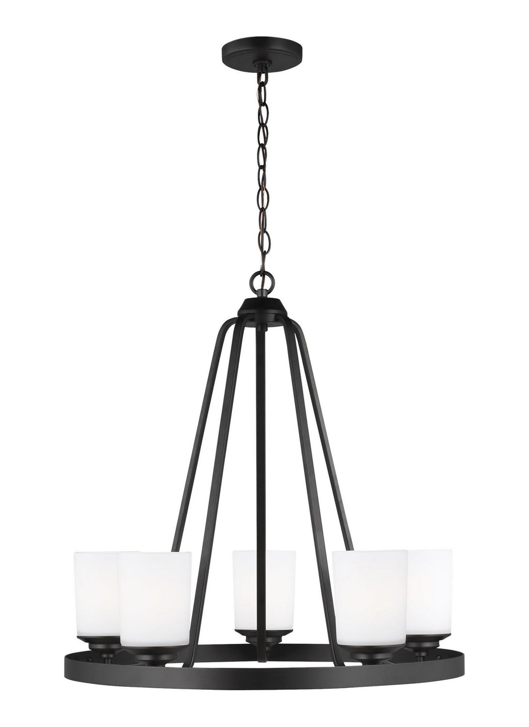 Generation Lighting. Five Light Chandelier