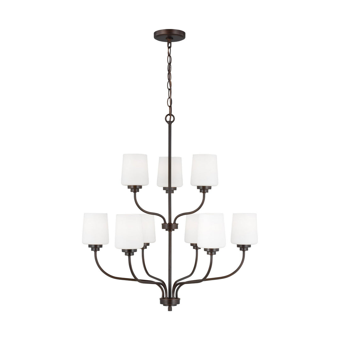 Generation Lighting. Nine Light Chandelier