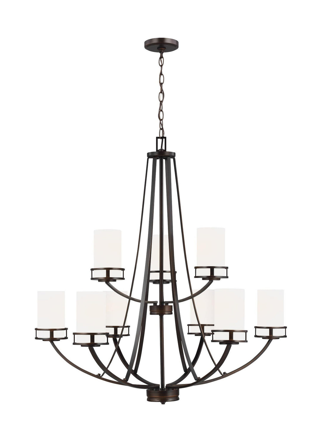 Generation Lighting. Nine Light Chandelier