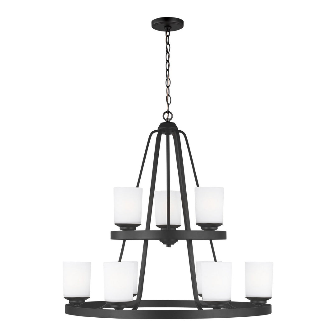 Generation Lighting. Nine Light Chandelier