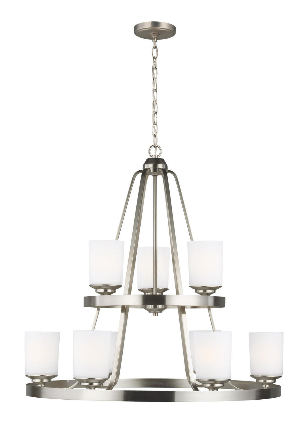 Generation Lighting. Nine Light Chandelier