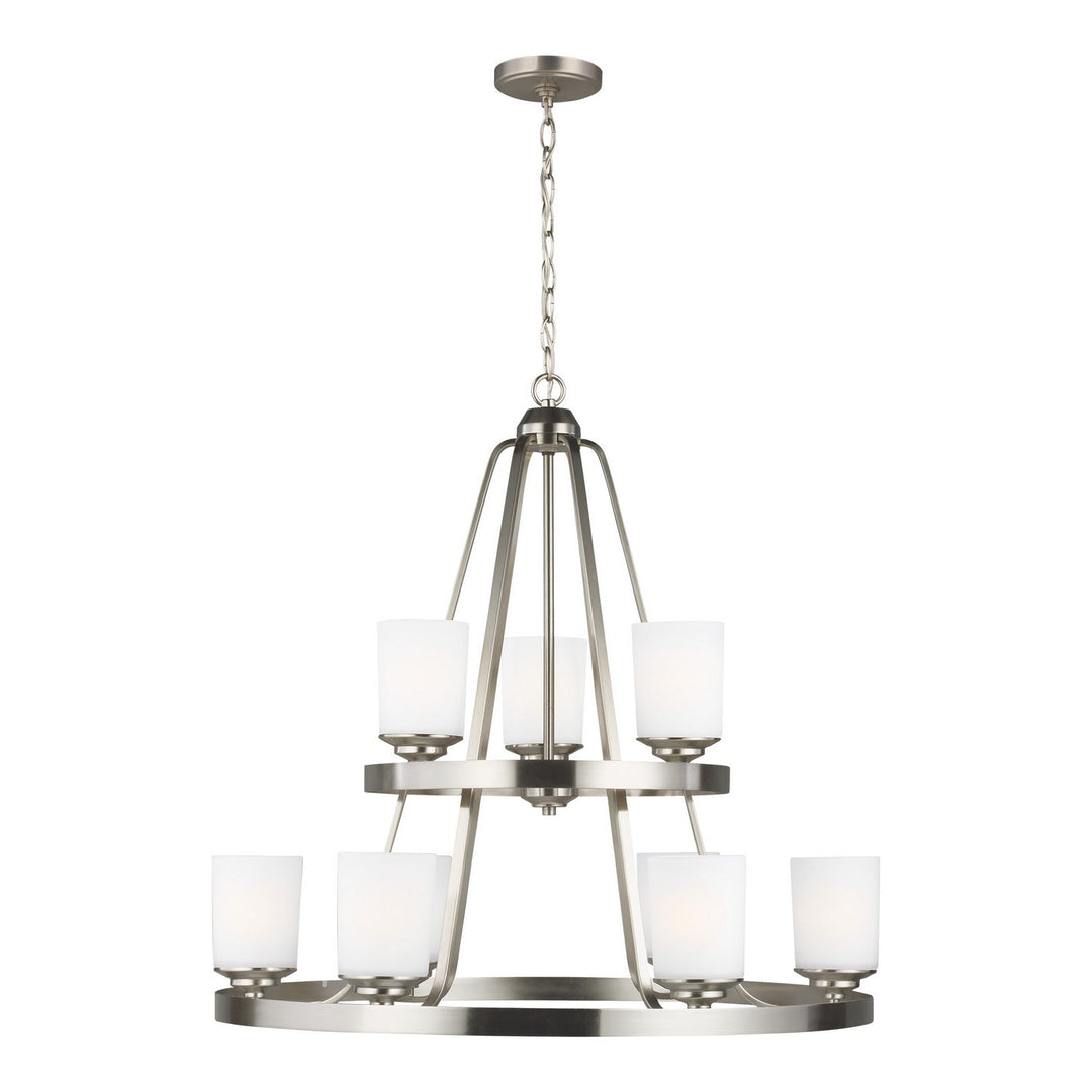 Generation Lighting. Nine Light Chandelier