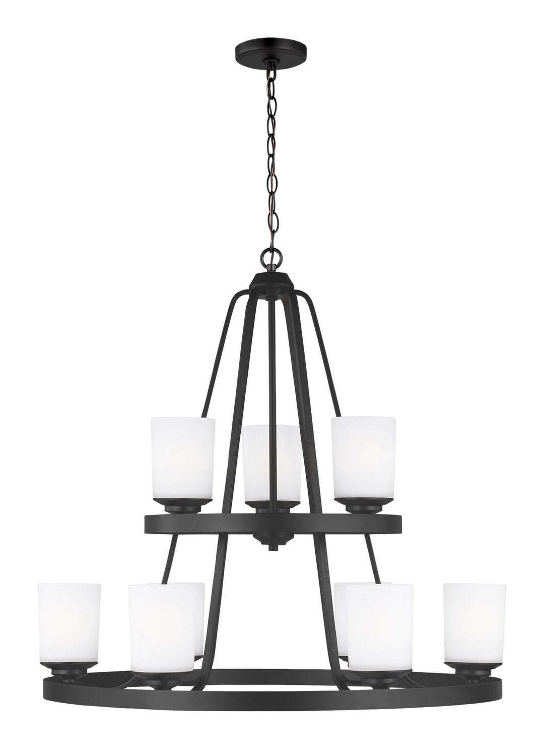 Generation Lighting. Nine Light Chandelier