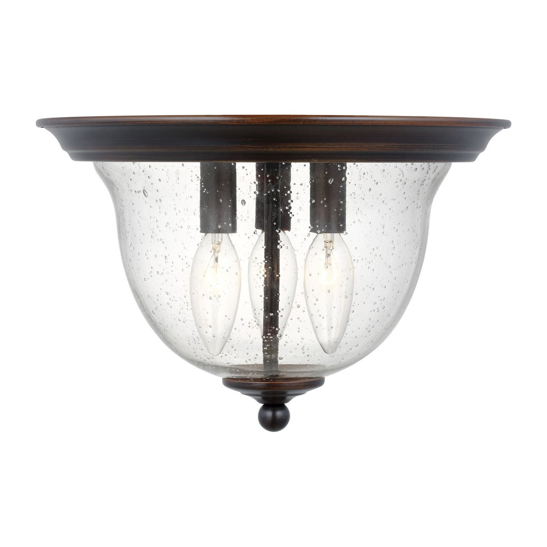 Generation Lighting. Three Light Ceiling Flush Mount