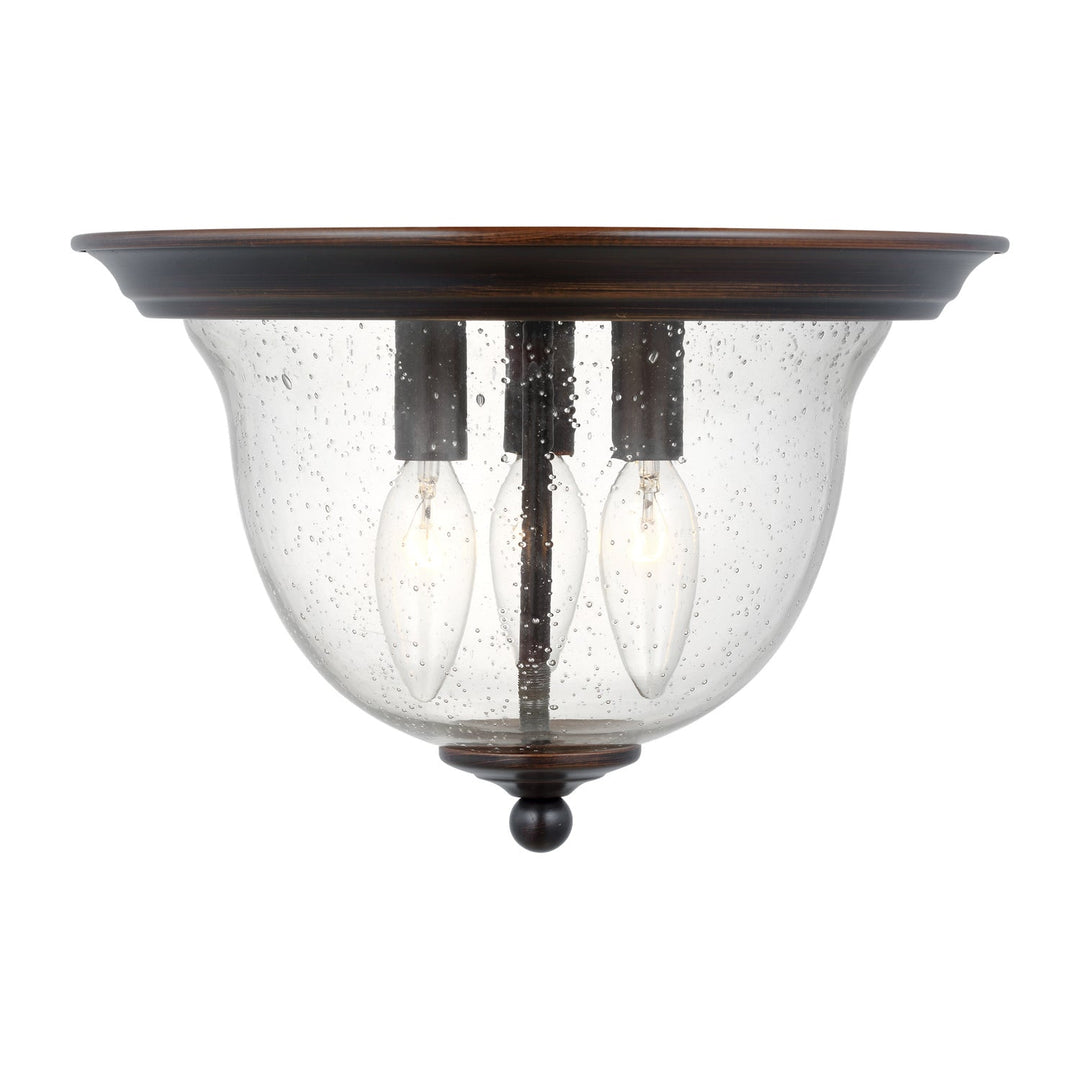 Generation Lighting. Three Light Ceiling Flush Mount