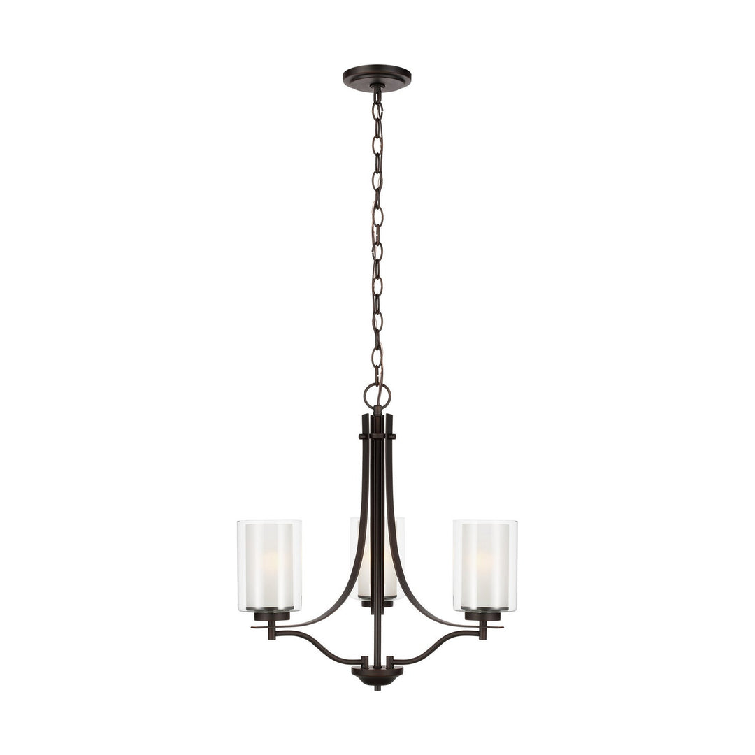 Generation Lighting. Three Light Chandelier