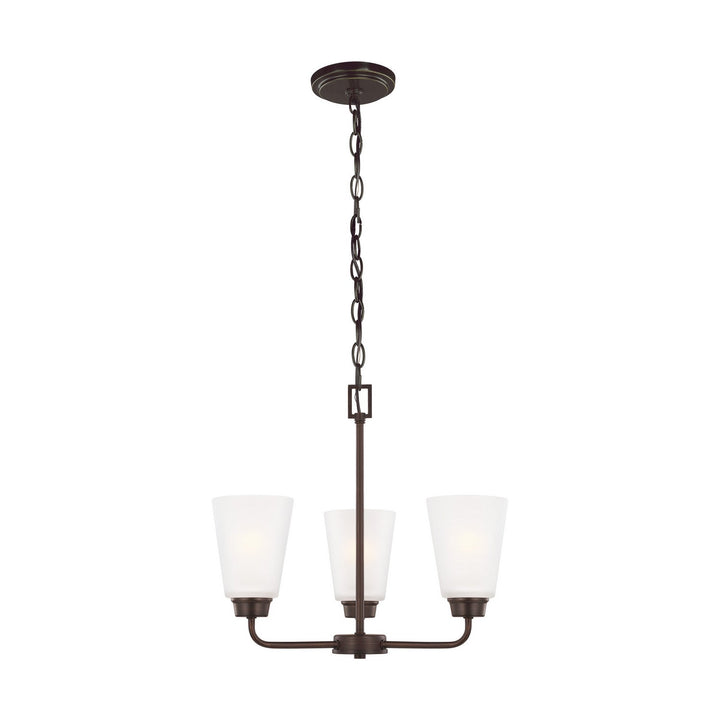 Generation Lighting. Three Light Chandelier