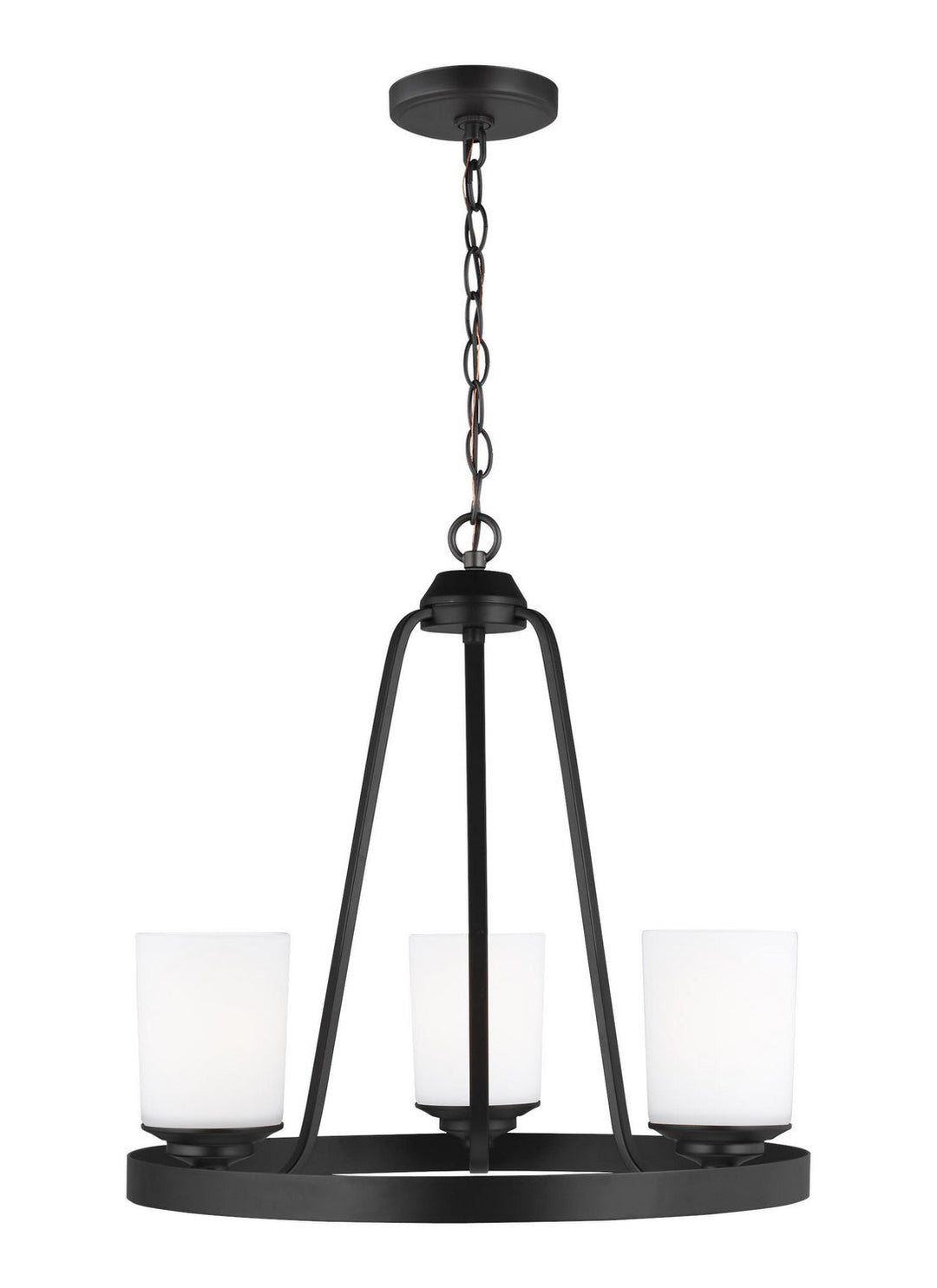 Generation Lighting. Three Light Chandelier