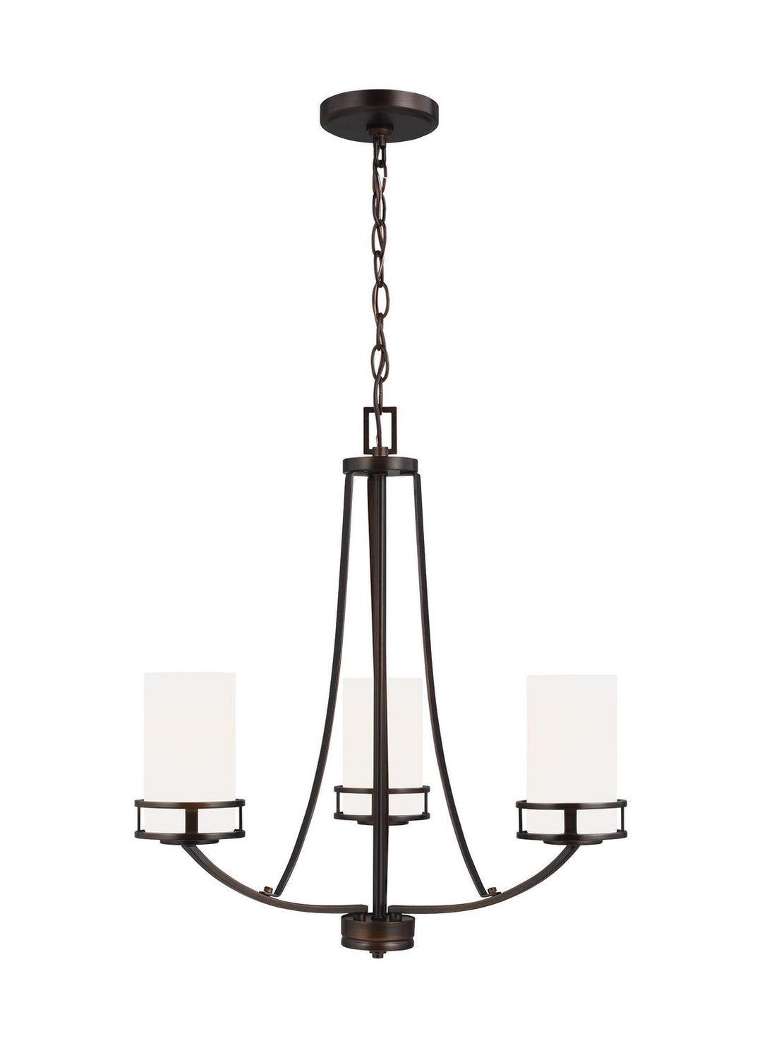 Generation Lighting. Three Light Chandelier
