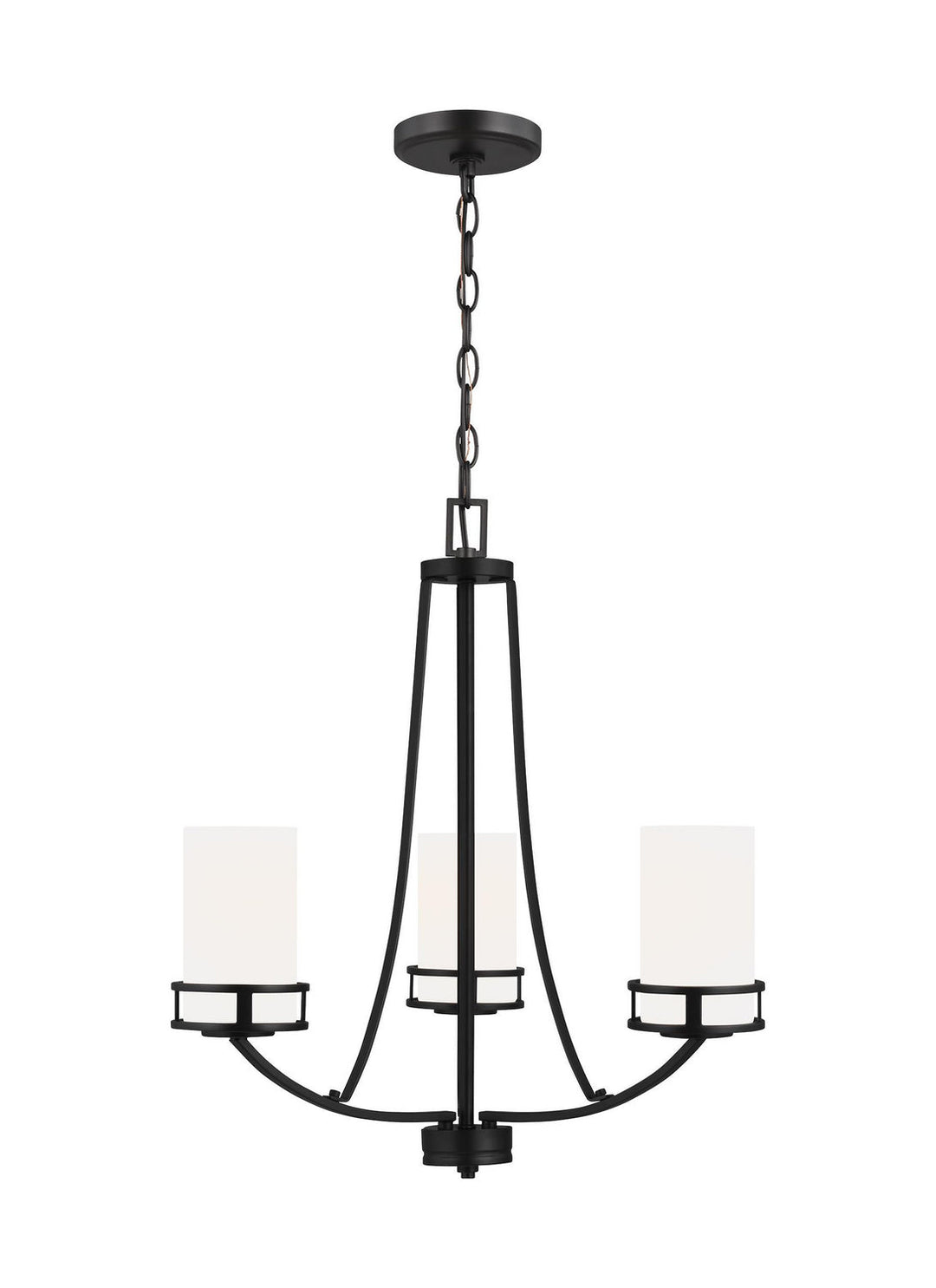 Generation Lighting. Three Light Chandelier