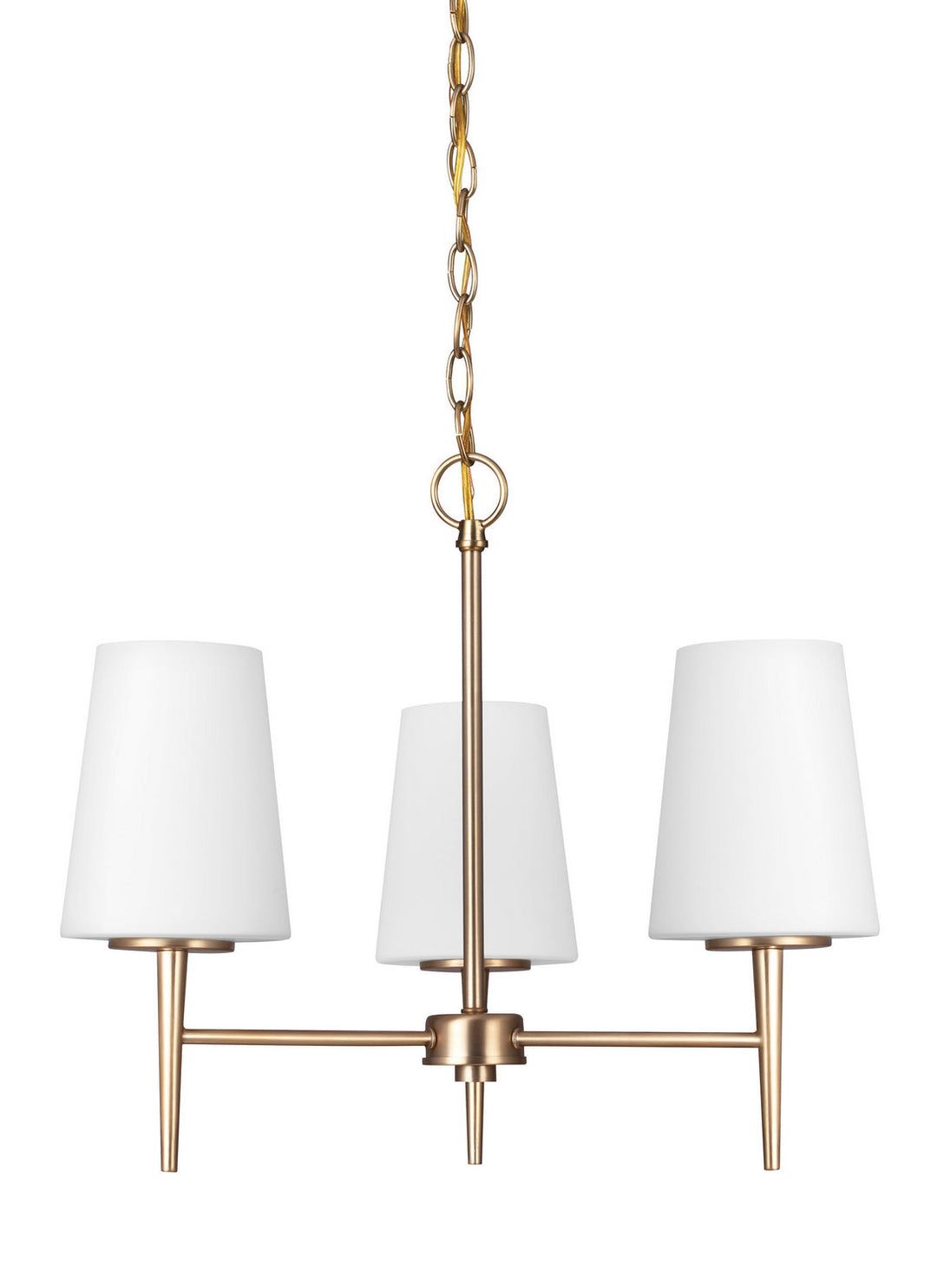 Generation Lighting. Three Light Chandelier