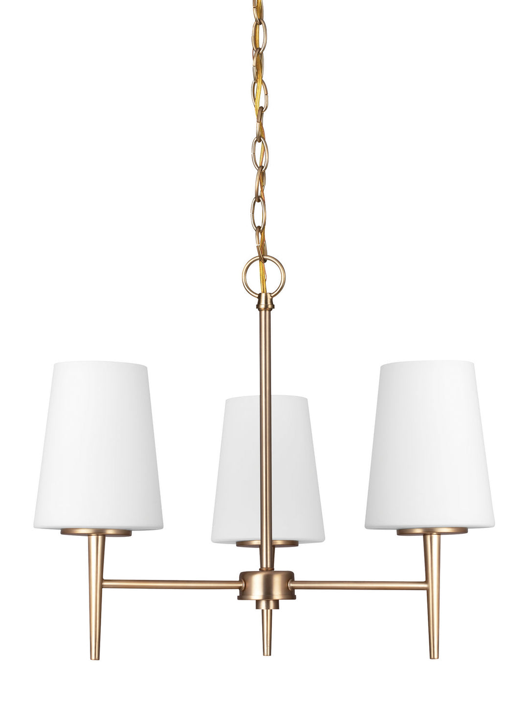 Generation Lighting. Three Light Chandelier