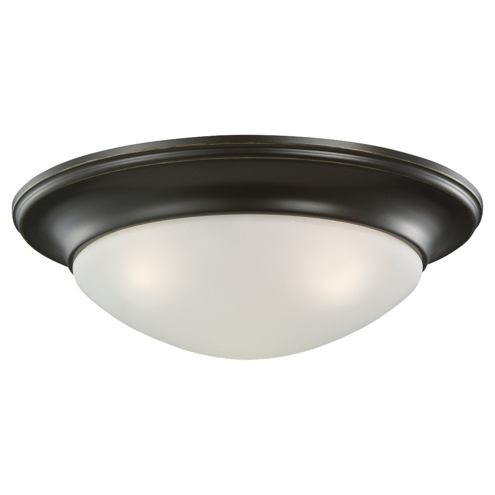 Generation Lighting. Three Light Flush Mount