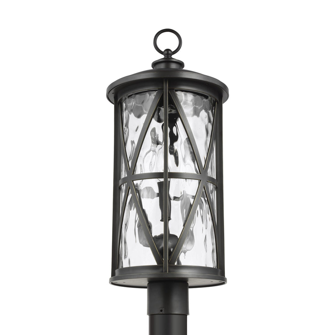 Generation Lighting. Three Light Outdoor Post Lantern