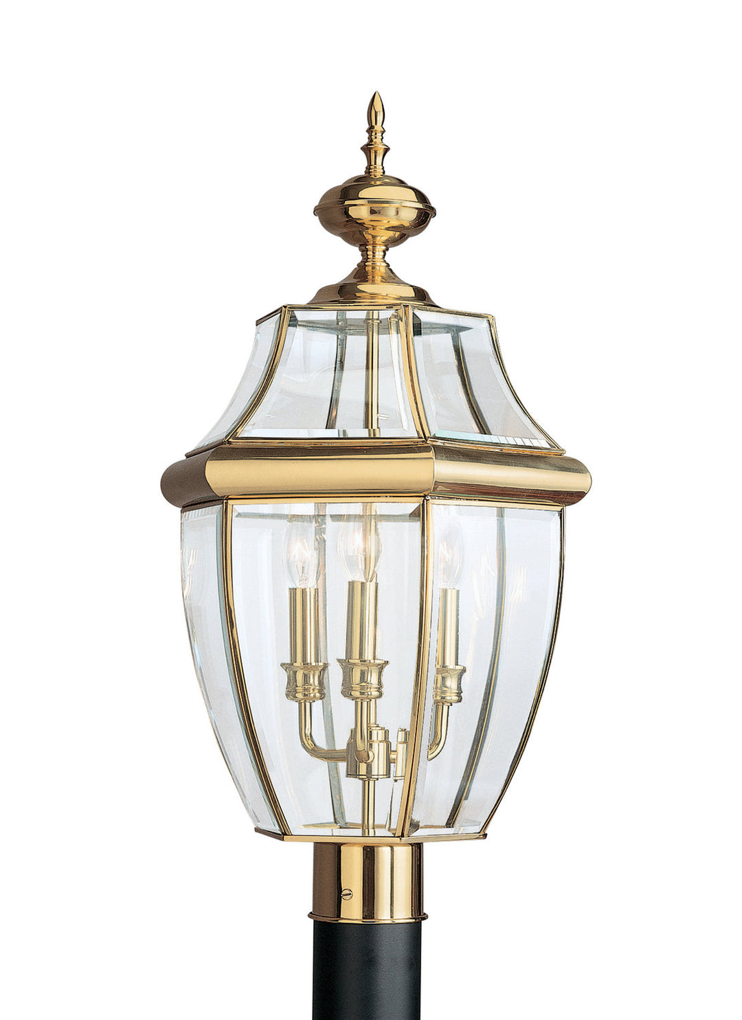 Generation Lighting. Three Light Outdoor Post Lantern