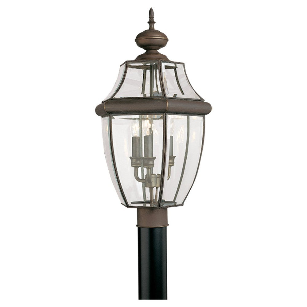 Generation Lighting. Three Light Outdoor Post Lantern