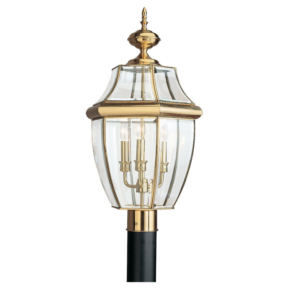 Generation Lighting. Three Light Outdoor Post Lantern