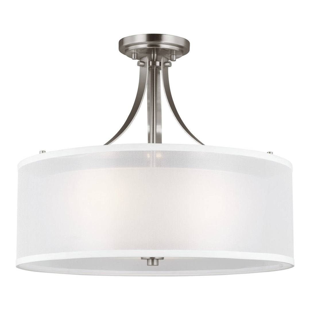 Generation Lighting. Three Light Semi-Flush Mount