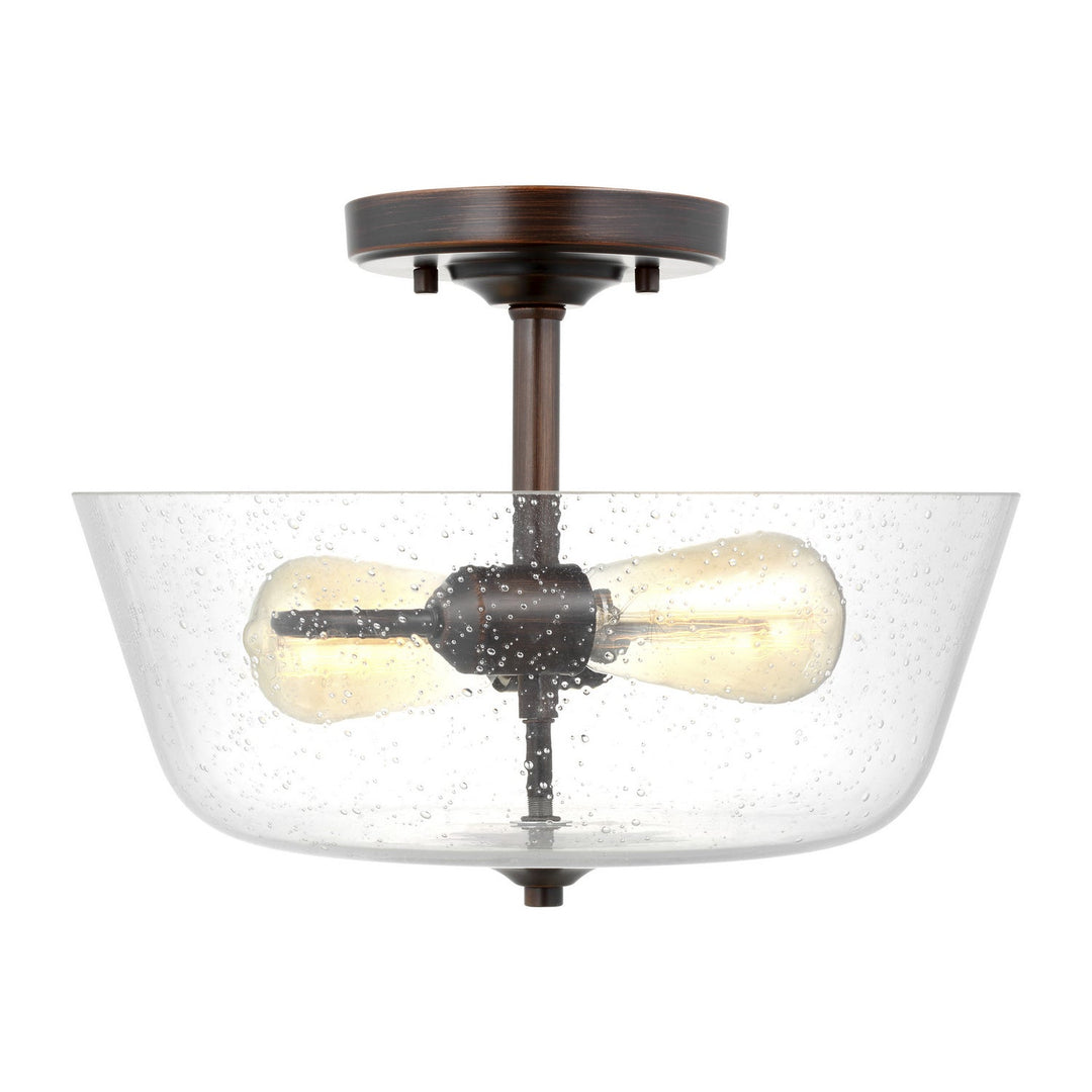 Generation Lighting. Two Light Ceiling Semi-Flush Mount