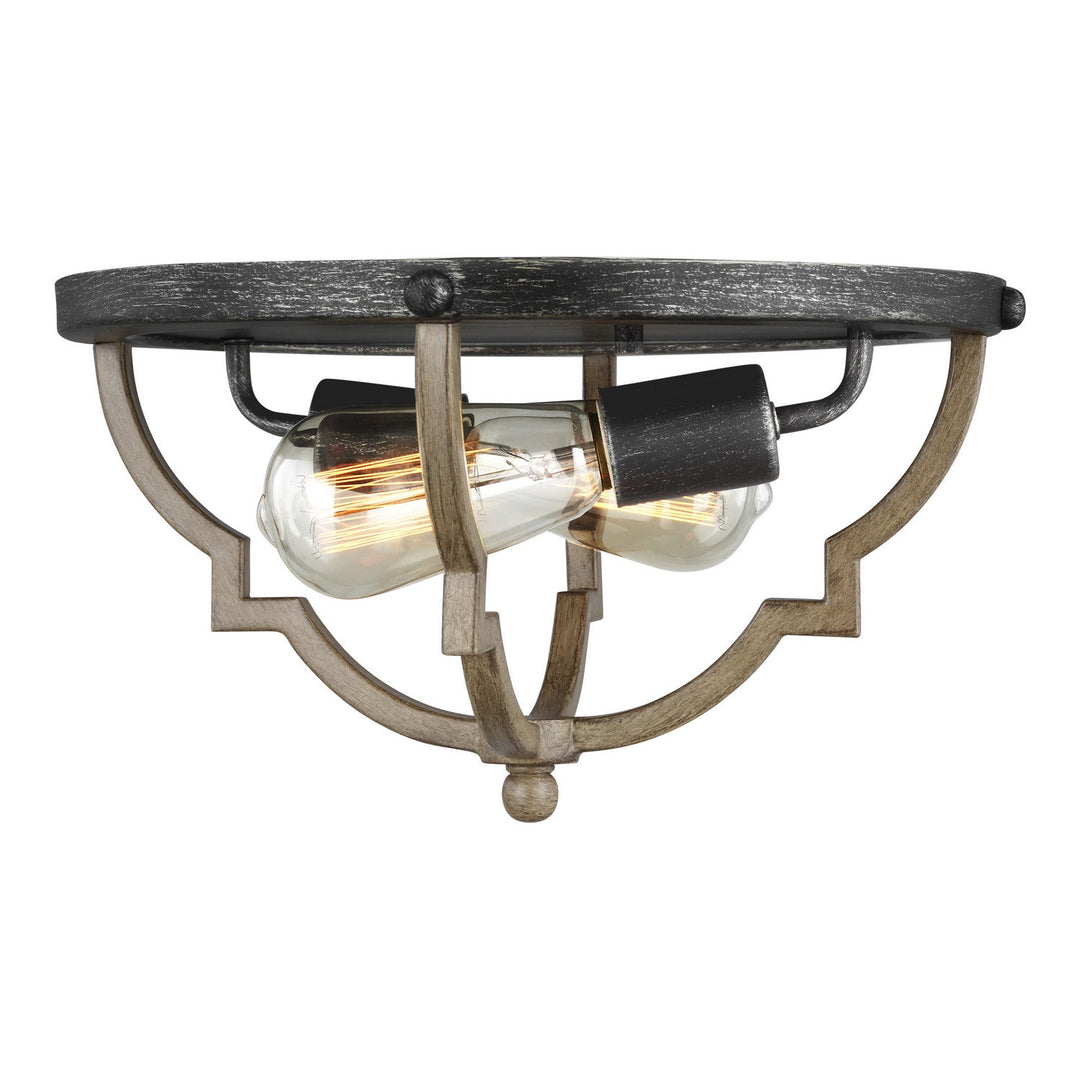 Generation Lighting. Two Light Flush Mount